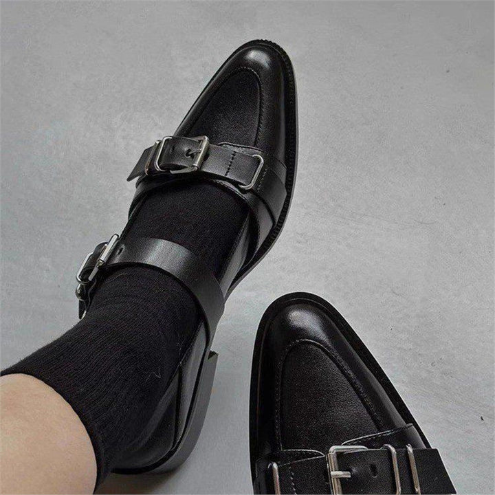 Ladies Buckle Monkstrap Slipper with Low Block Heel Mune Fashion