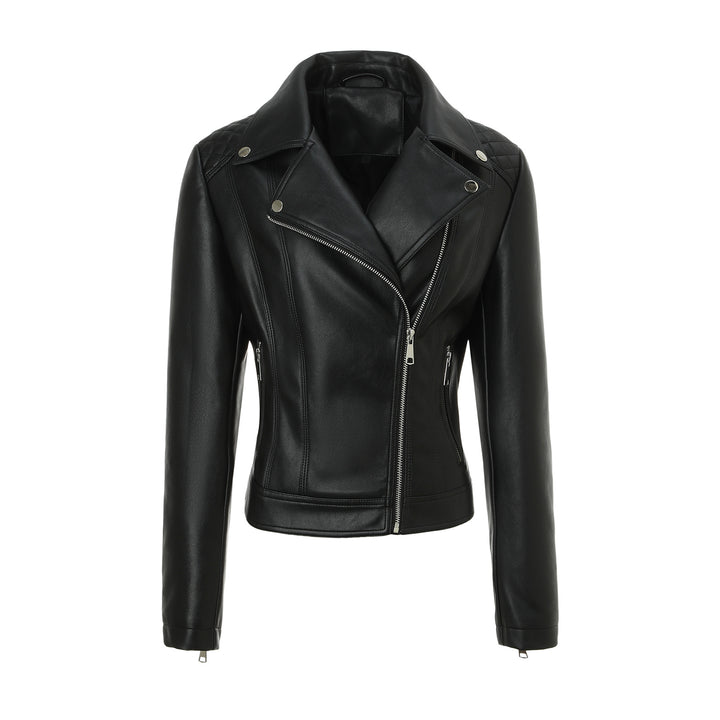 Women's Noble Biker Jacket with Quilted Design Mune Fashion