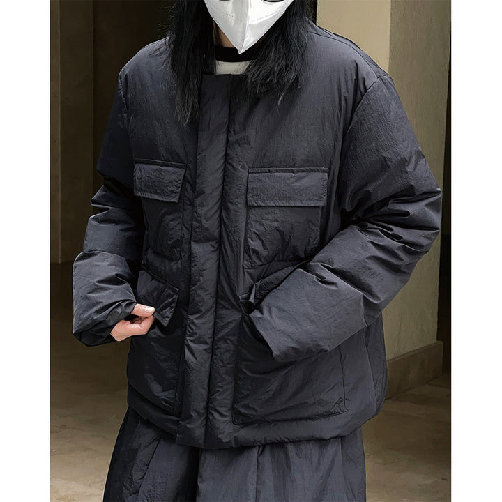 Women's Long Quilted Coat with Light Padding and Straight Oversize Cut Mune Fashion