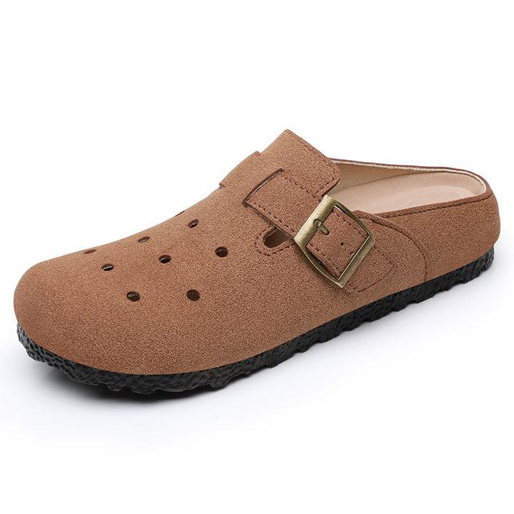Women’s casual clog slipper with adjustable buckle and ergonomic comfort footbed Mune Fashion