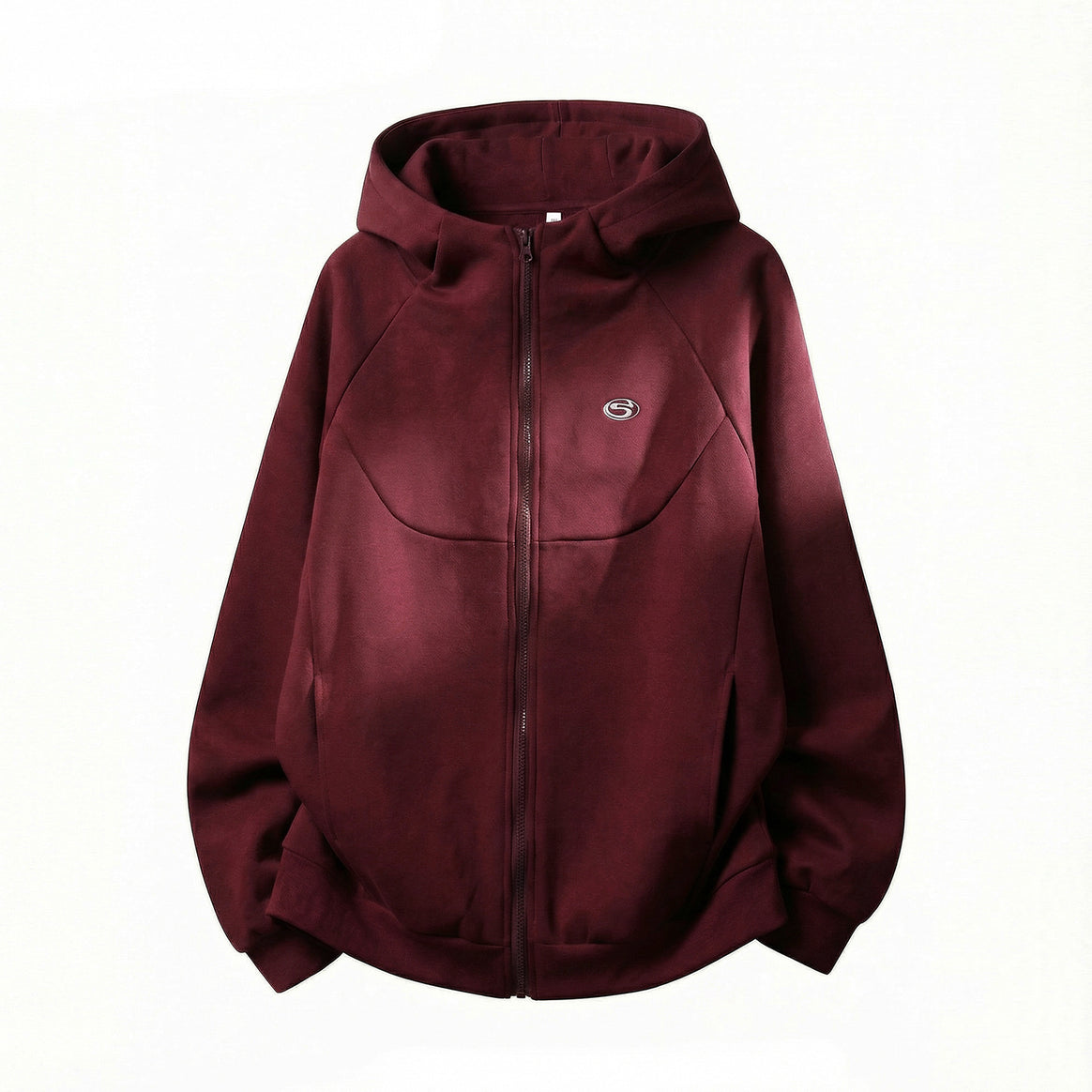 Unisex Oversize Hooded Sweat Jacket with Zipper and Padded Structure Mune Fashion