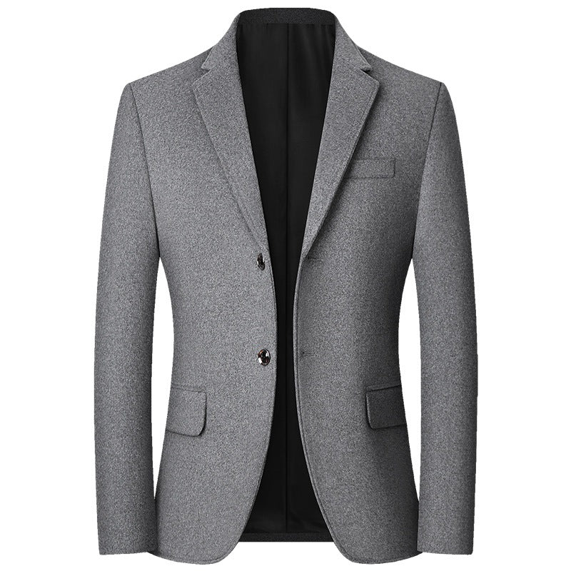 Men's tailored wool blend blazer with notch lapels and elegant button closure Mune Fashion