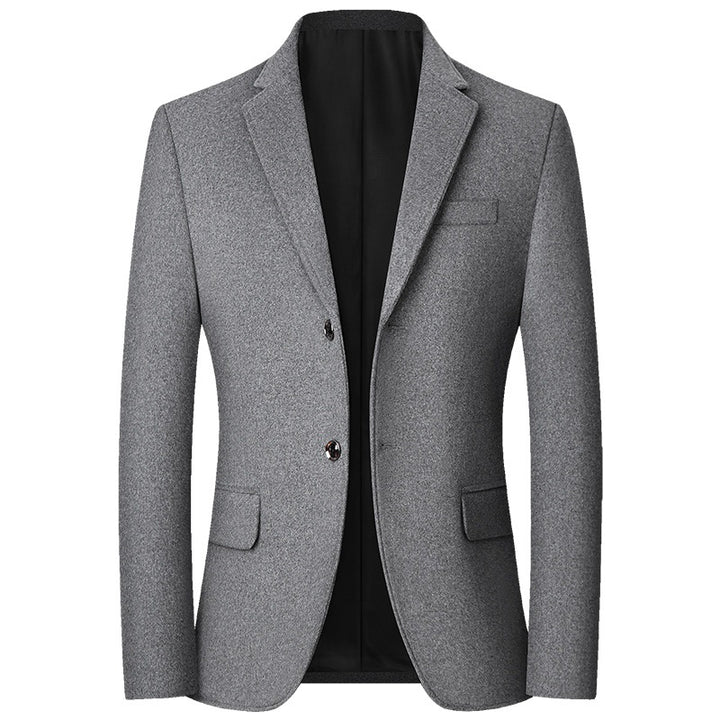 Men's tailored wool blend blazer with notch lapels and elegant button closure Mune Fashion