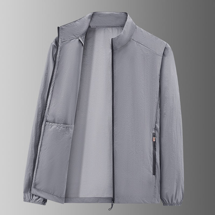 Men's ultralight packable windbreaker with inner pocket, stand-up collar & zippered pockets Mune Fashion