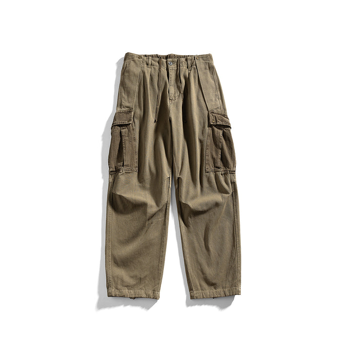 Herren Cargo-Hose mit Kordelbund, weitem Schnitt und Mehrfachtaschen Mune Fashion