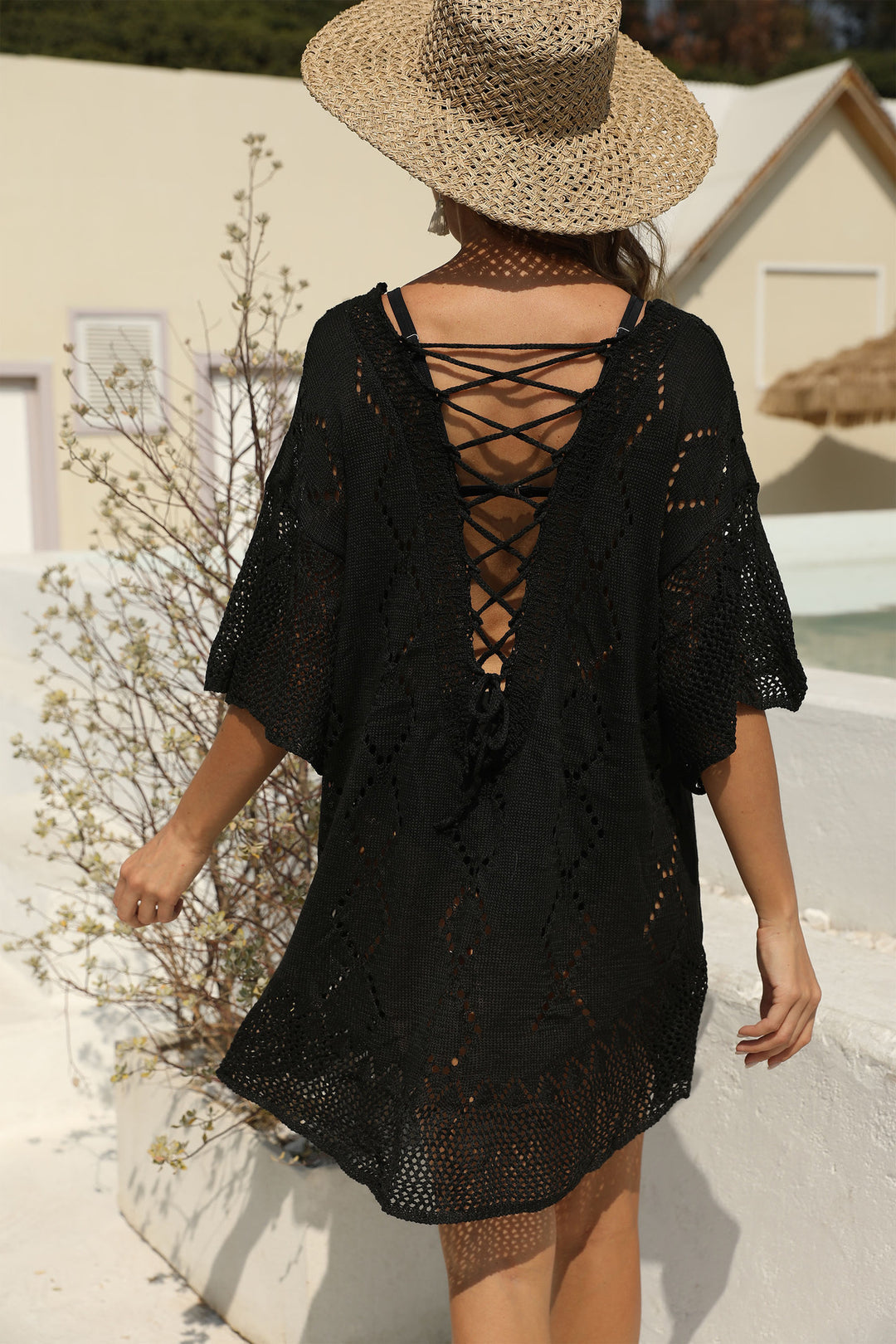 Women's airy crochet beach cover-up Mune Fashion 1779787806