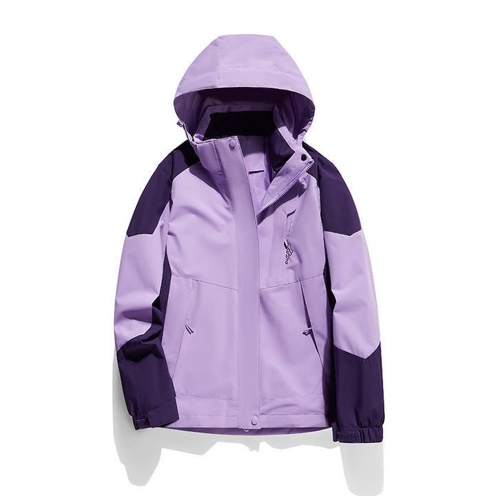 Women's two-layer softshell outdoor jacket with removable fleece inner layer and hood Mune Fashion