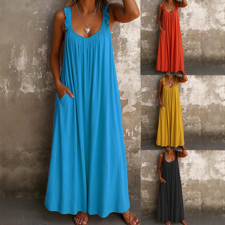 Women's maxi dress with strapless fit and airy silhouette Mune Fashion