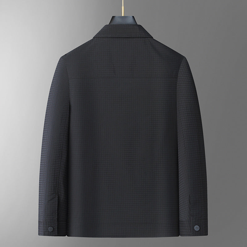 Men's lightweight structured overshirt jacket with snap button closure and chest pocket Mune Fashion