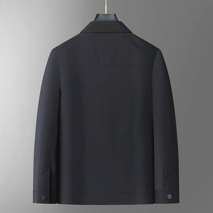 Men's lightweight structured overshirt jacket with snap button closure and chest pocket Mune Fashion
