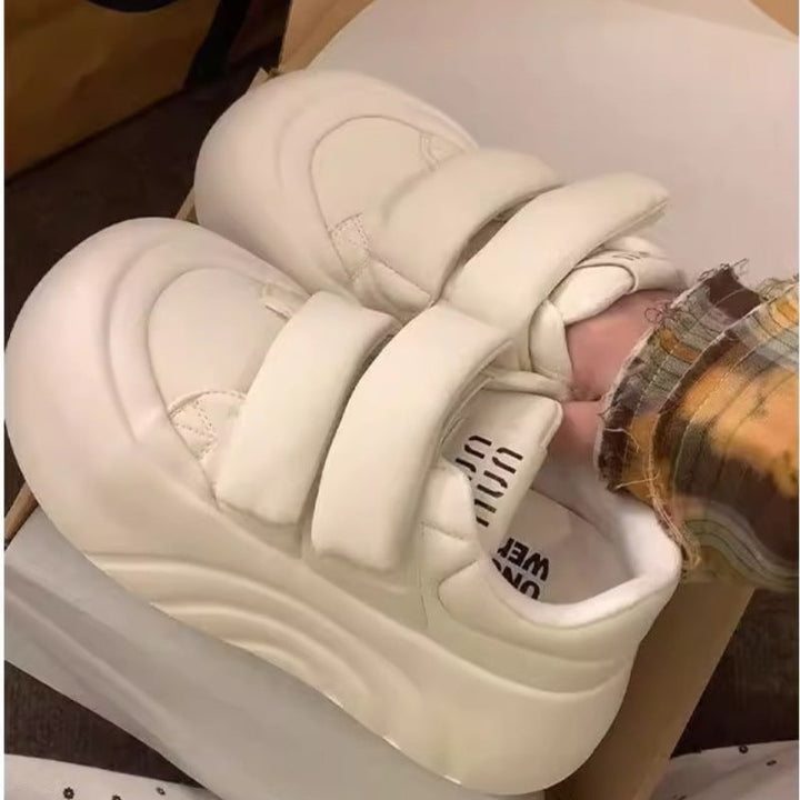 Women Sporty Platform Sneakers with Adjustable Velcro Mune Fashion