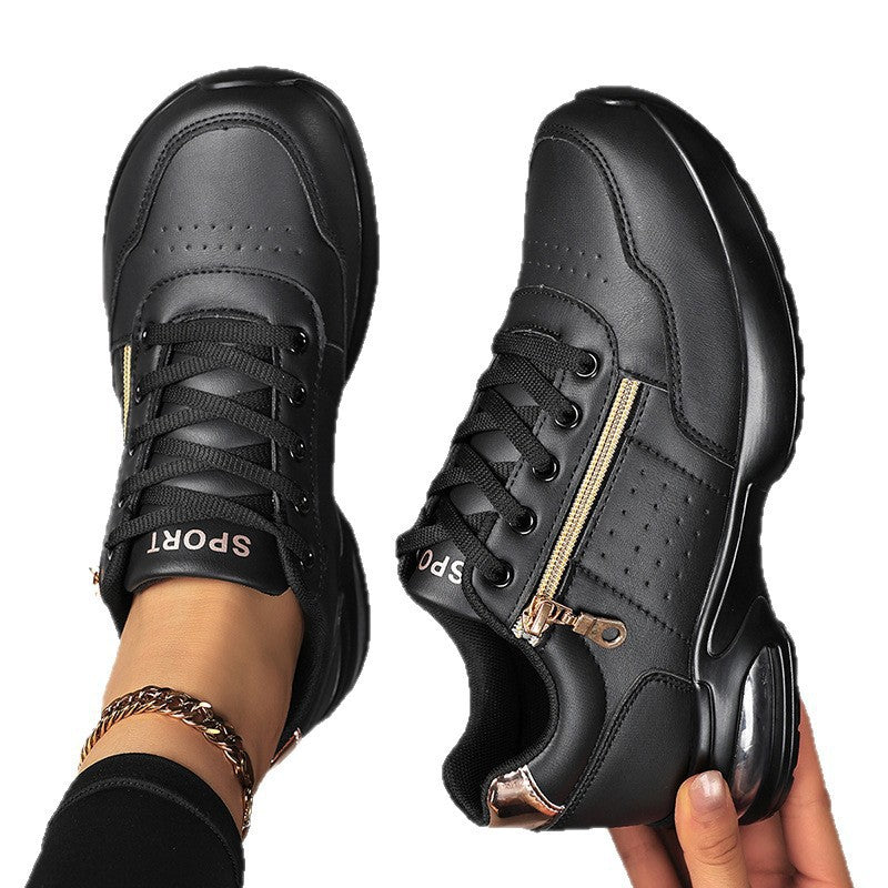 Women’s sporty platform sneakers with air cushions and side zipper Mune Fashion