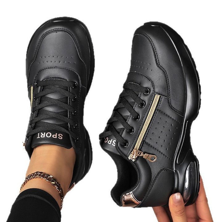 Women’s sporty platform sneakers with air cushions and side zipper Mune Fashion