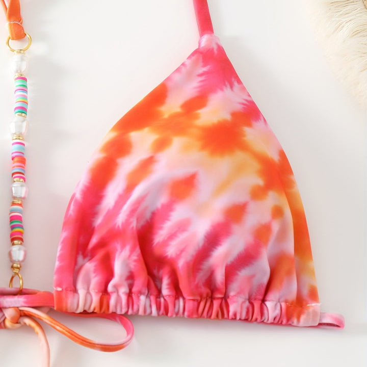 Women's Triangle Bikini with Fashionable Tie Design Mune Fashion