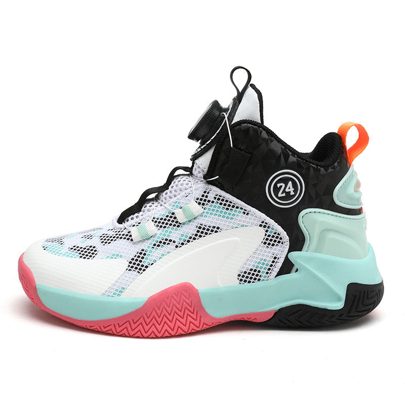 Unisex High-Top Basketball Sneaker with Twist Closure and Breathable Mesh Mune Fashion
