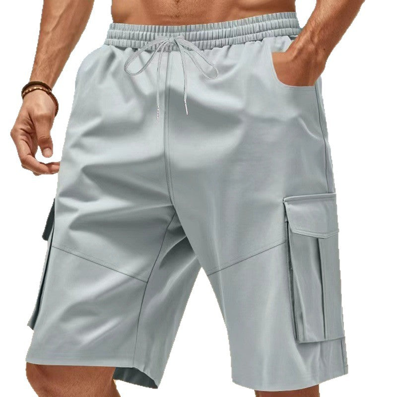 Men's Nano Technical Travel Leisure Bermuda with Elastic Waistband, Drawstring and Functional Flap Pockets Mune Fashion