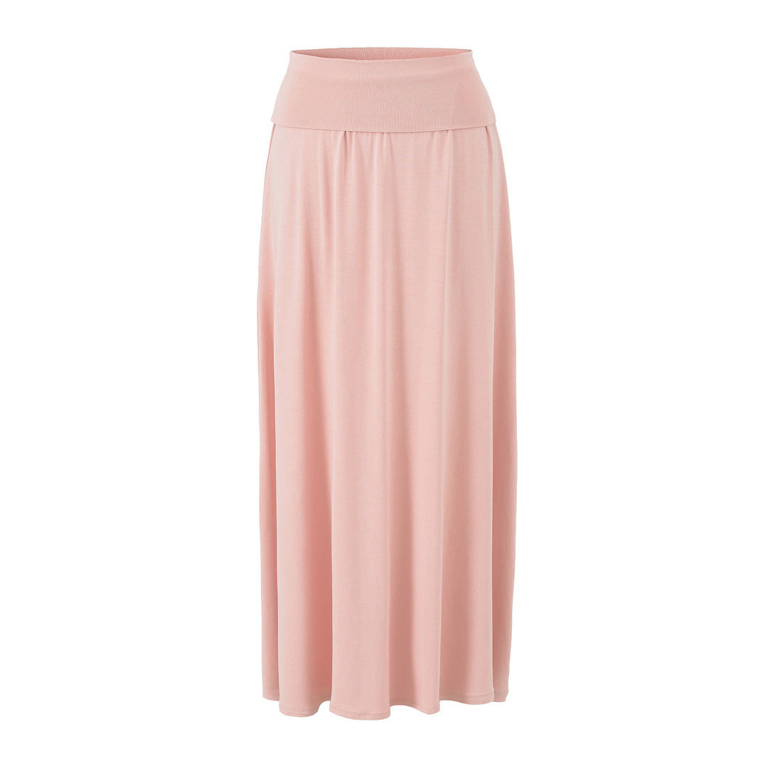 Women's two-piece lounge set made of stretch modal with fitted long-sleeve top and maxi skirt Mune Fashion