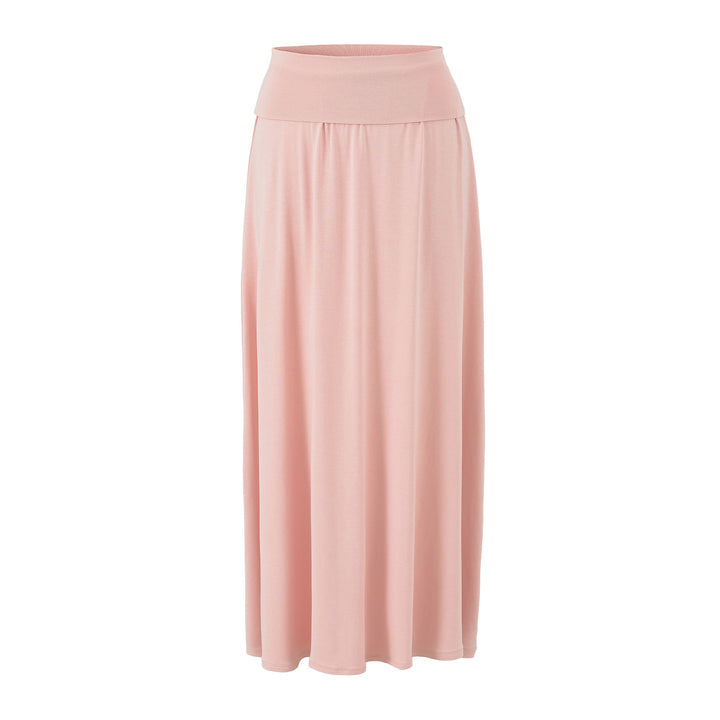 Women's two-piece lounge set made of stretch modal with fitted long-sleeve top and maxi skirt Mune Fashion