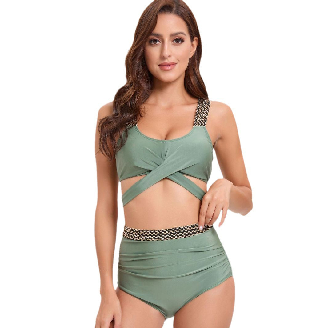 Women's Sporty Bikini Set with Sophisticated Wrap Design and Adjustable Straps Mune Fashion