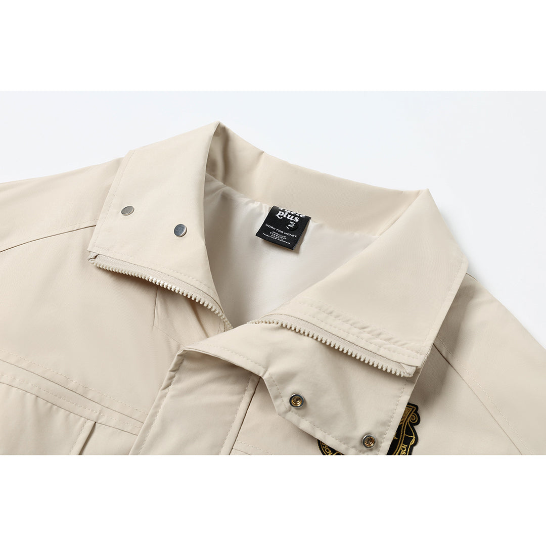 Men's short bomber-style jacket with elastic hem and breast flaps Mune Fashion