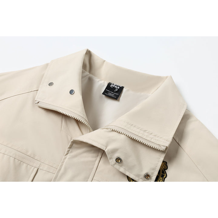 Men's short bomber-style jacket with elastic hem and breast flaps Mune Fashion