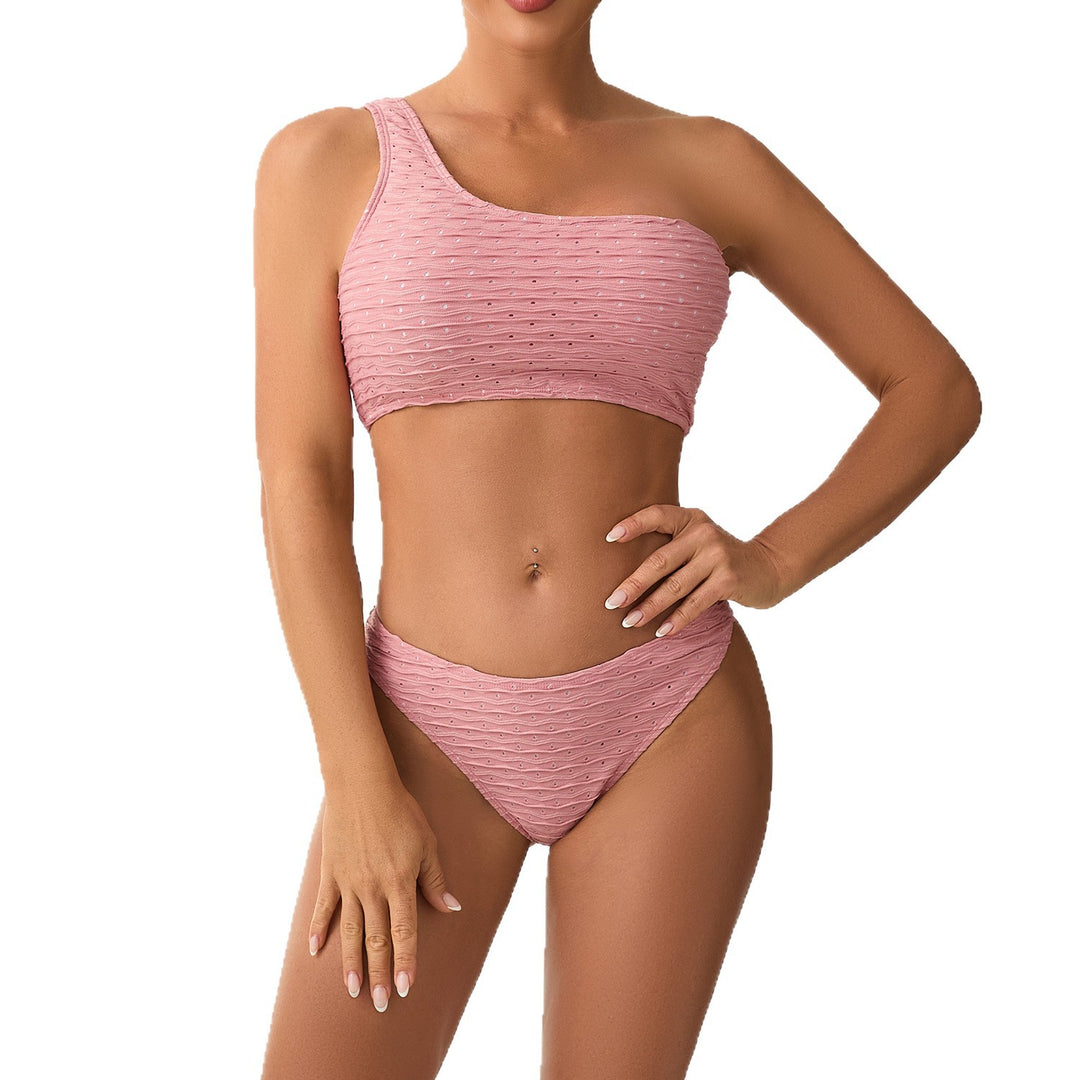 Women's asymmetric bikini set with textured surface Mune Fashion
