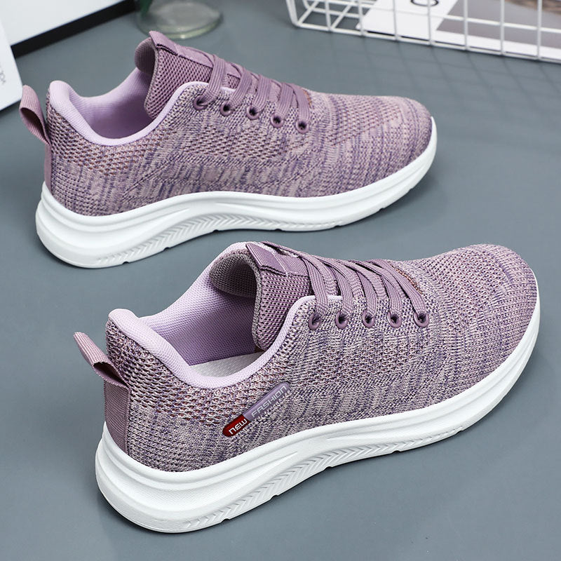 Women’s lightweight breathable knit walking sneakers with cushioned heel counter and shock-absorbing EVA midsole Mune Fashion