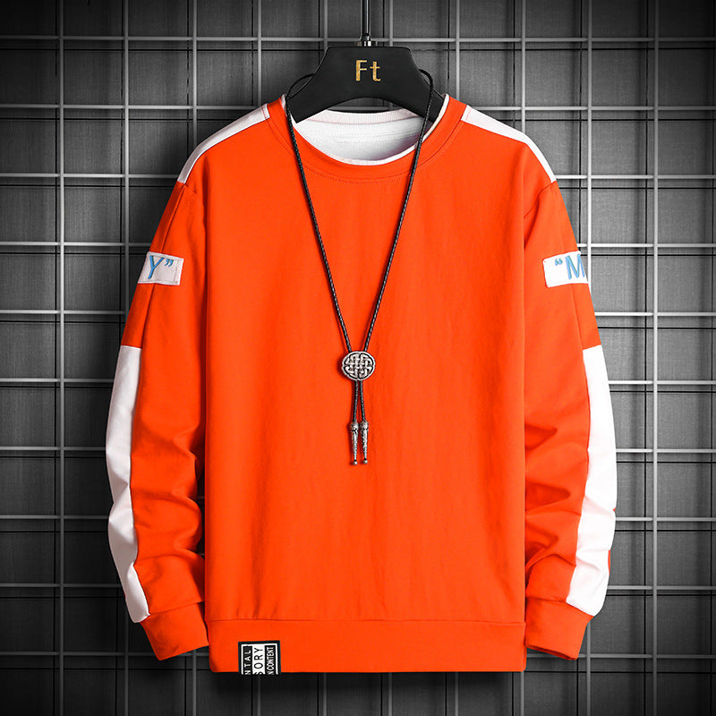 Men's Loose Sweatshirt in Urban Layer Look with Shoulder Panels and Ribbed Hem Mune Fashion