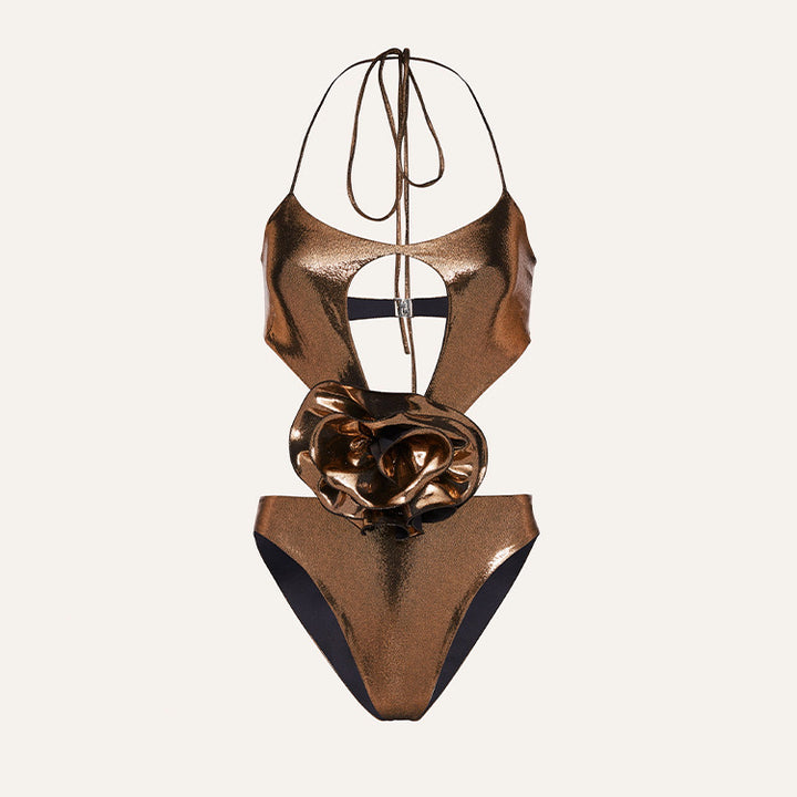 Women Cut-Out Swimsuit with Artistic Ruffle Detail Mune Fashion