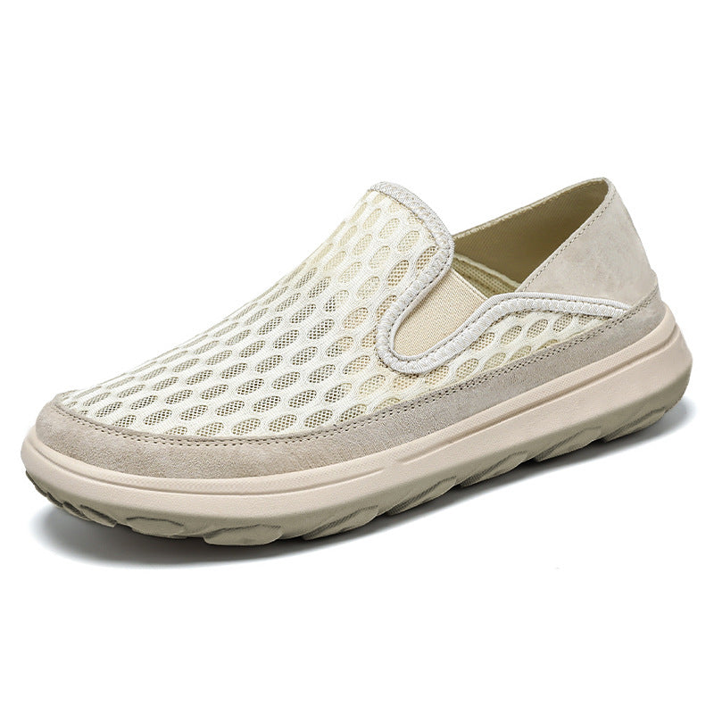 Men's breathable mesh slip-on loafer with elastic inserts and shock-absorbing EVA sole Mune Fashion