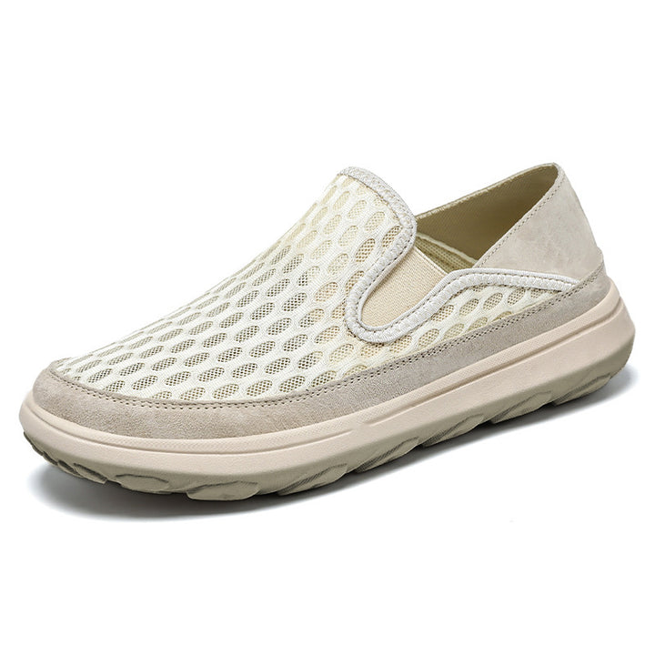 Men's breathable mesh slip-on loafer with elastic inserts and shock-absorbing EVA sole Mune Fashion