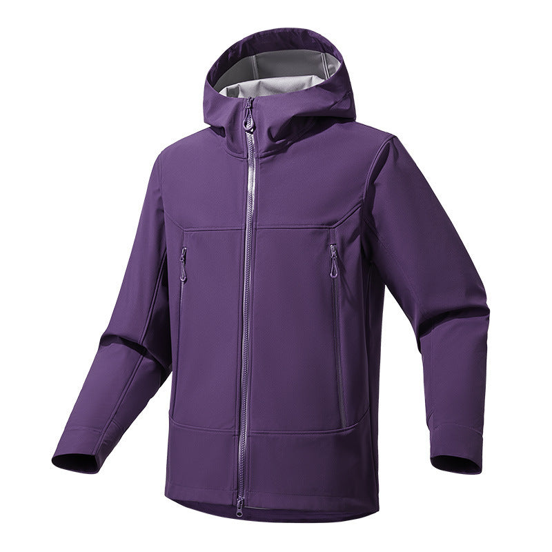 Men's Softshell Hoodie with Stretch, wind and water-repellent membrane and two-way zipper Mune Fashion