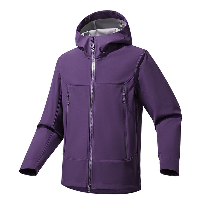 Men's Softshell Hoodie with Stretch, wind and water-repellent membrane and two-way zipper Mune Fashion