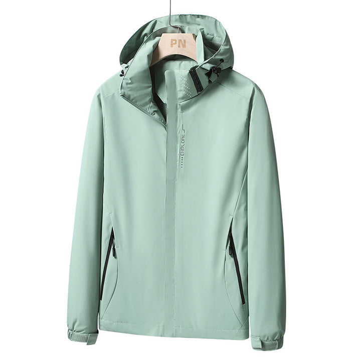 Men's Waterproof Softshell Jacket with Hood, Zip Pockets and Adjustable Cuffs Mune Fashion