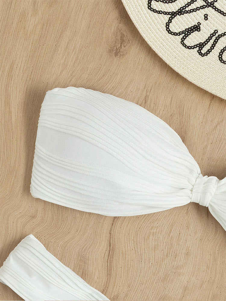 Ladies Bandeau Bikini Set with elegant wrap band Mune Fashion