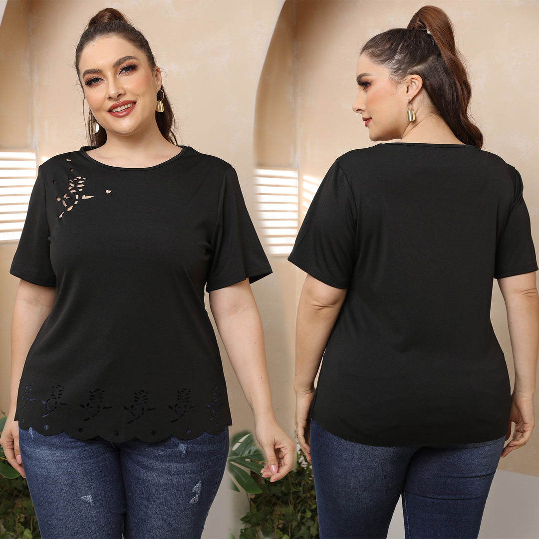 Women casual top with decorative cut Mune Fashion