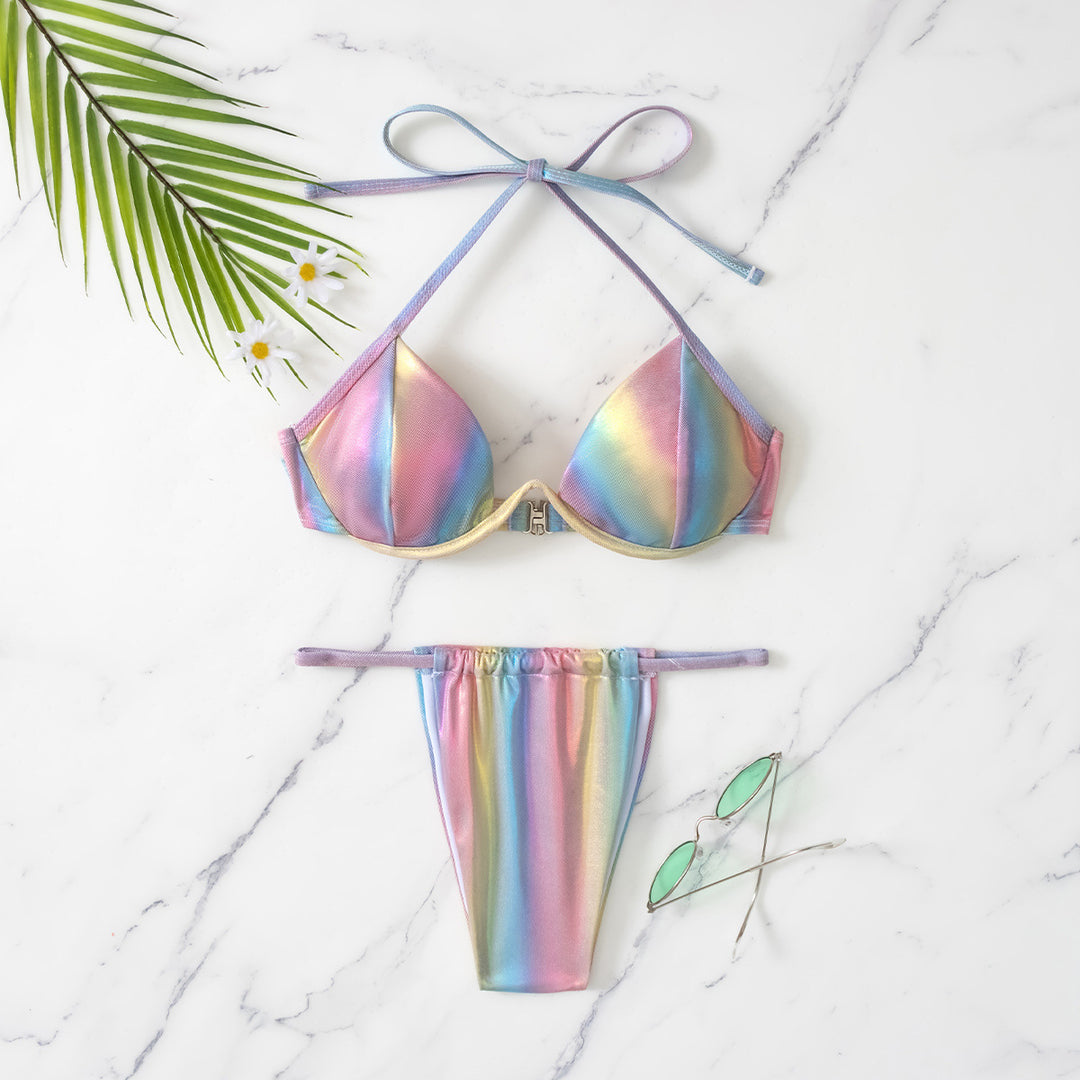 Women's Holographic Triangle Bikini Mune Fashion
