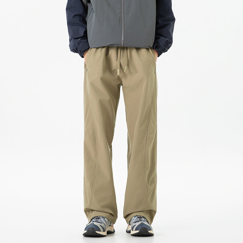 Damen Weite Cropped-Utility-Jogginghose mit Tunnelzugbund und geschwungenen Cargotaschen Mune Fashion