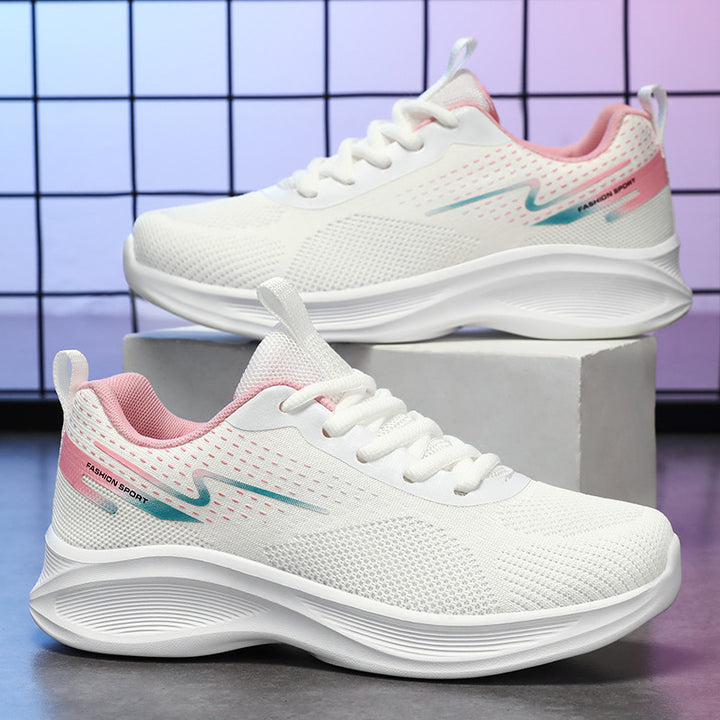 Women's lightweight breathable knitted running sneakers with memory foam insole and cushioning EVA platform sole Mune Fashion