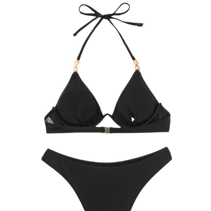 Ladies triangle bikini with adjustable straps and push-up cups Mune Fashion