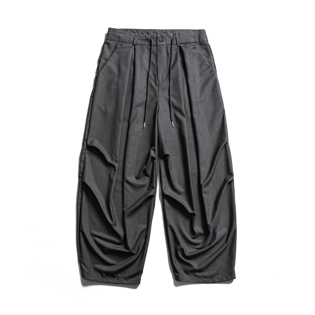 Men's cropped pants with pleats, drawstring and subtle waistband extension Mune Fashion