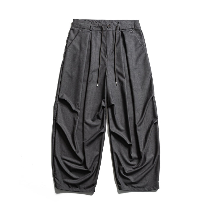 Men's cropped pants with pleats, drawstring and subtle waistband extension Mune Fashion