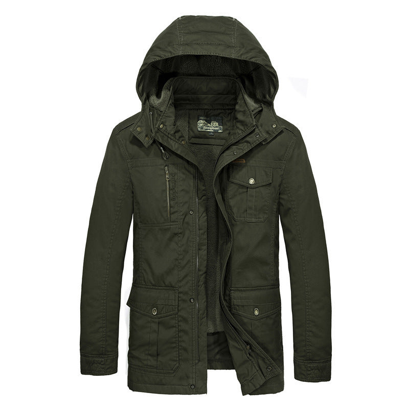 Men's field parka with teddy lining and adjustable hood Mune Fashion