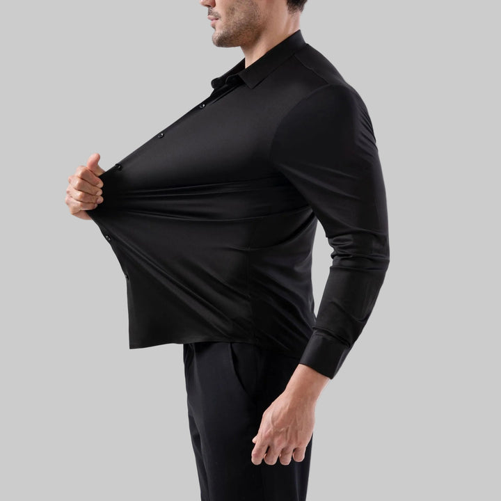Elastic Slim Fit Men's Shirt