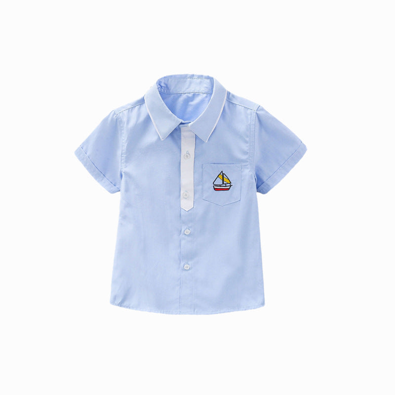 Boys short-sleeve shirt with maritime design Mune Fashion