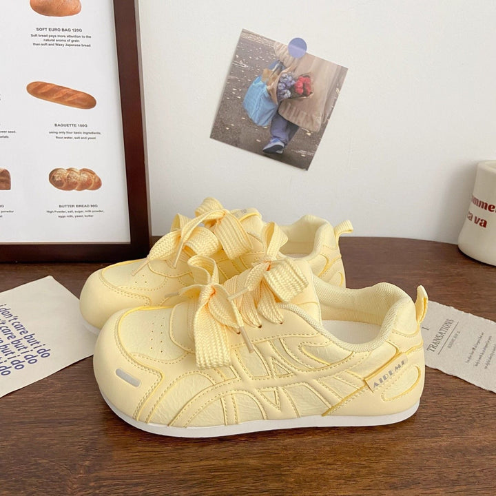 Women's Comfortable Sneakers with Playful Lacing Design Mune Fashion