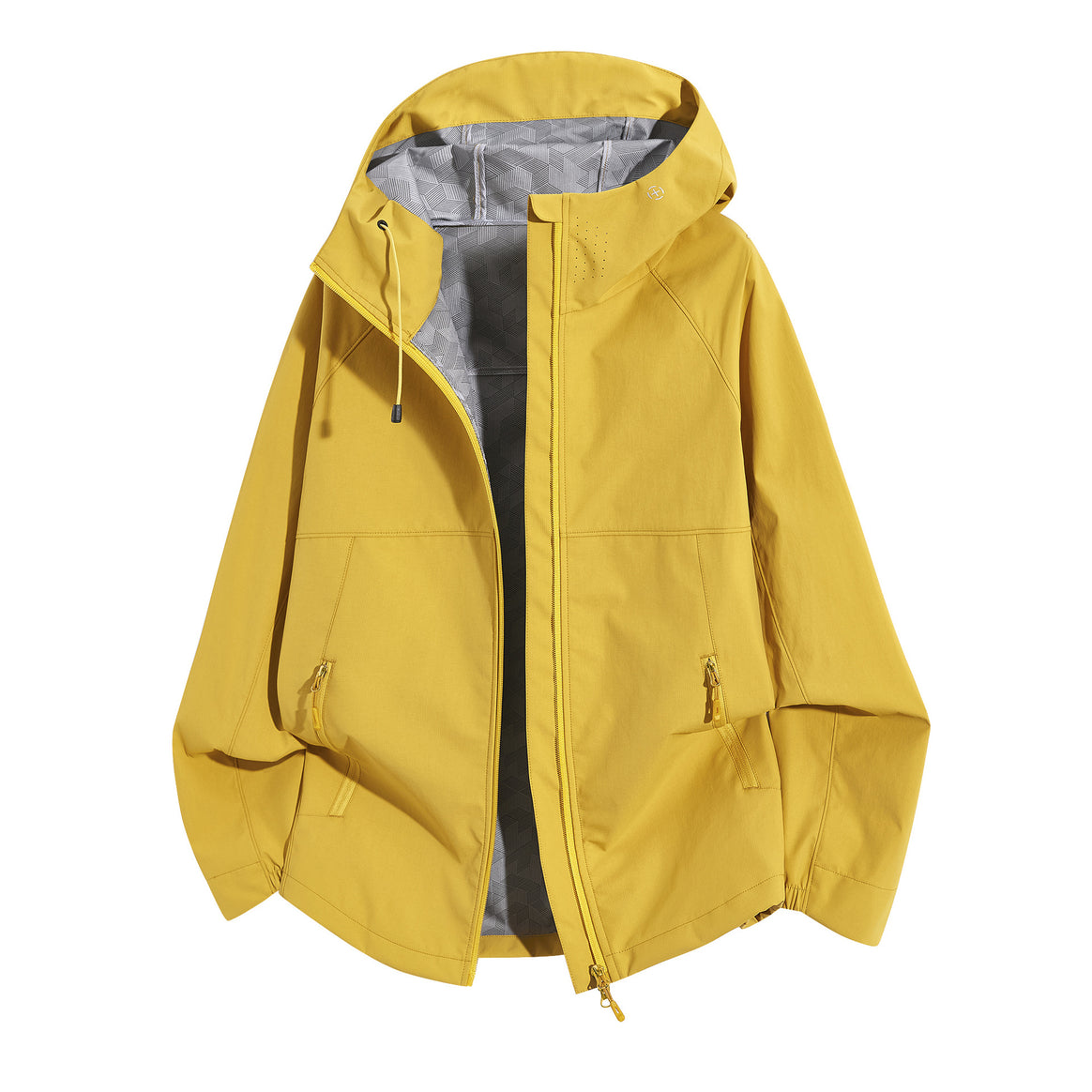 Women's Weatherproof Hooded Jacket with Ventilated Collar Mune Fashion