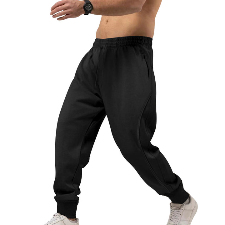 Men's versatile sweat jogging pants with ergonomic knee inserts, elastic comfort waistband, and concealed zip pockets Mune Fashion