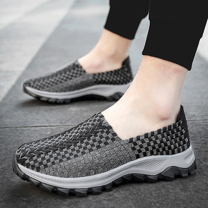 Unisex braided elastic slippers with lightweight cushioning sole Mune Fashion