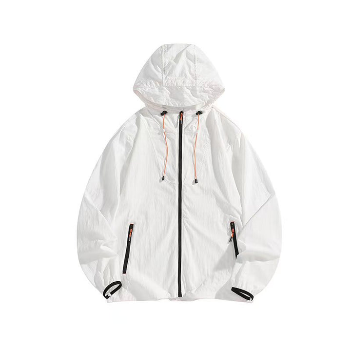 Men's Lightweight Outdoor Jacket with Hood and Practical Zipper Pockets Mune Fashion